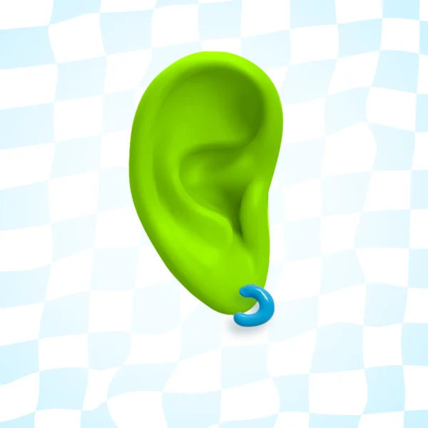 Cool Blue Huggy Earring (Single) - Image 2