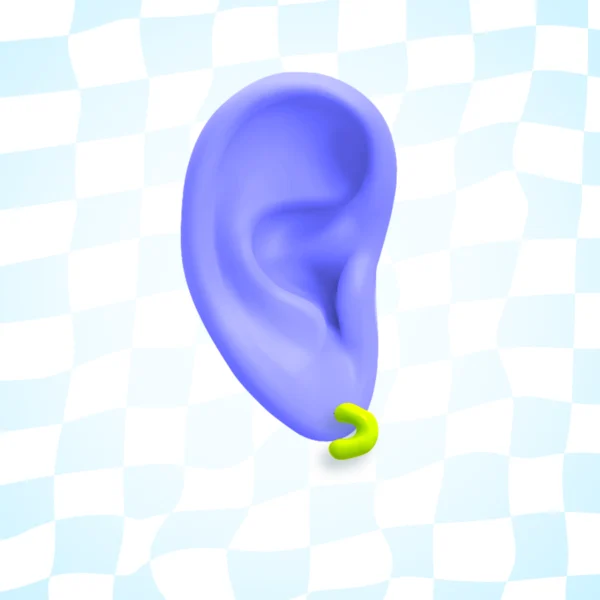 Neon Green Huggy Earring (Single) - Image 2