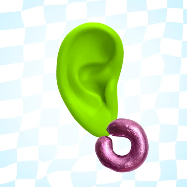 Jumbo Purple Earring (Single) - Image 2