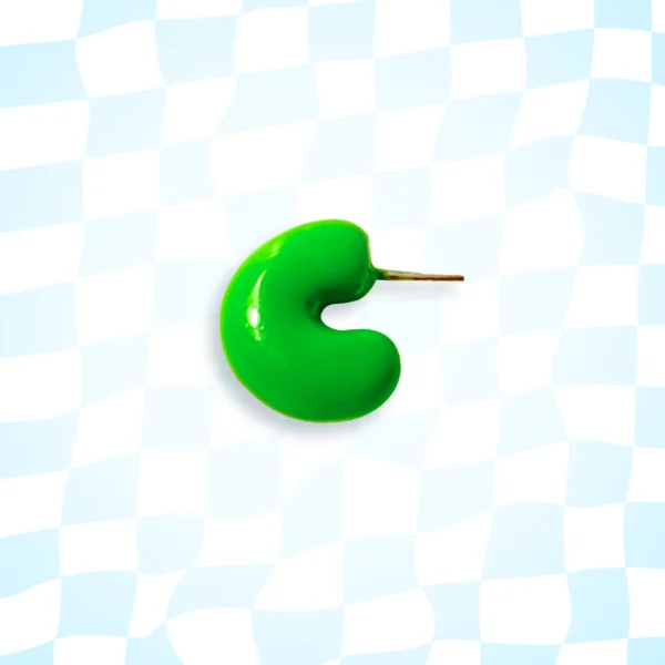 Hyper Green Huggy Earring (Single)