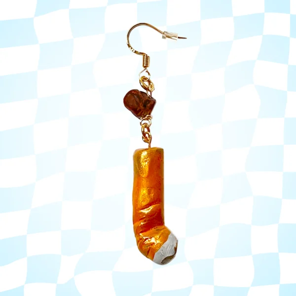 Burnt Cigarette Drop Earring (Single)